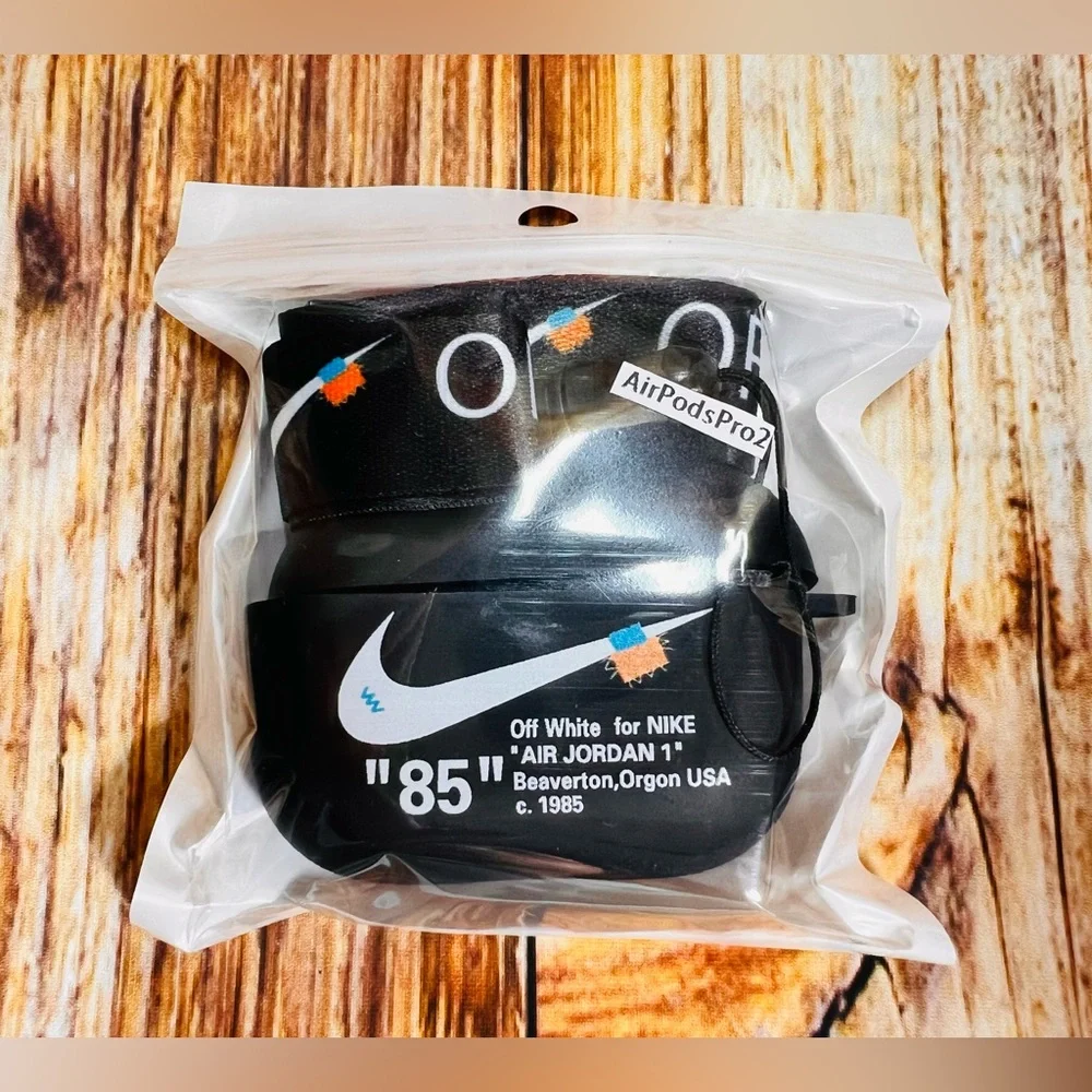 Nike OFF WHITE design Protective case for AirPods Pro 2: Black